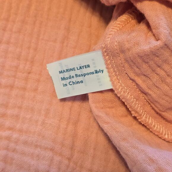 Marine Layer Tank Top Womens Size Medium Rosette Pink Feminine Coquette Romantic - Picture 4 of 8